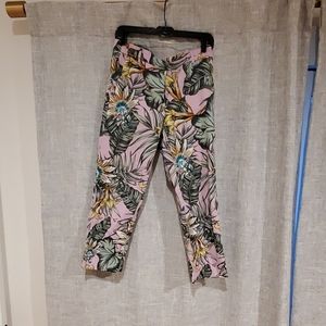 Tropical print pants